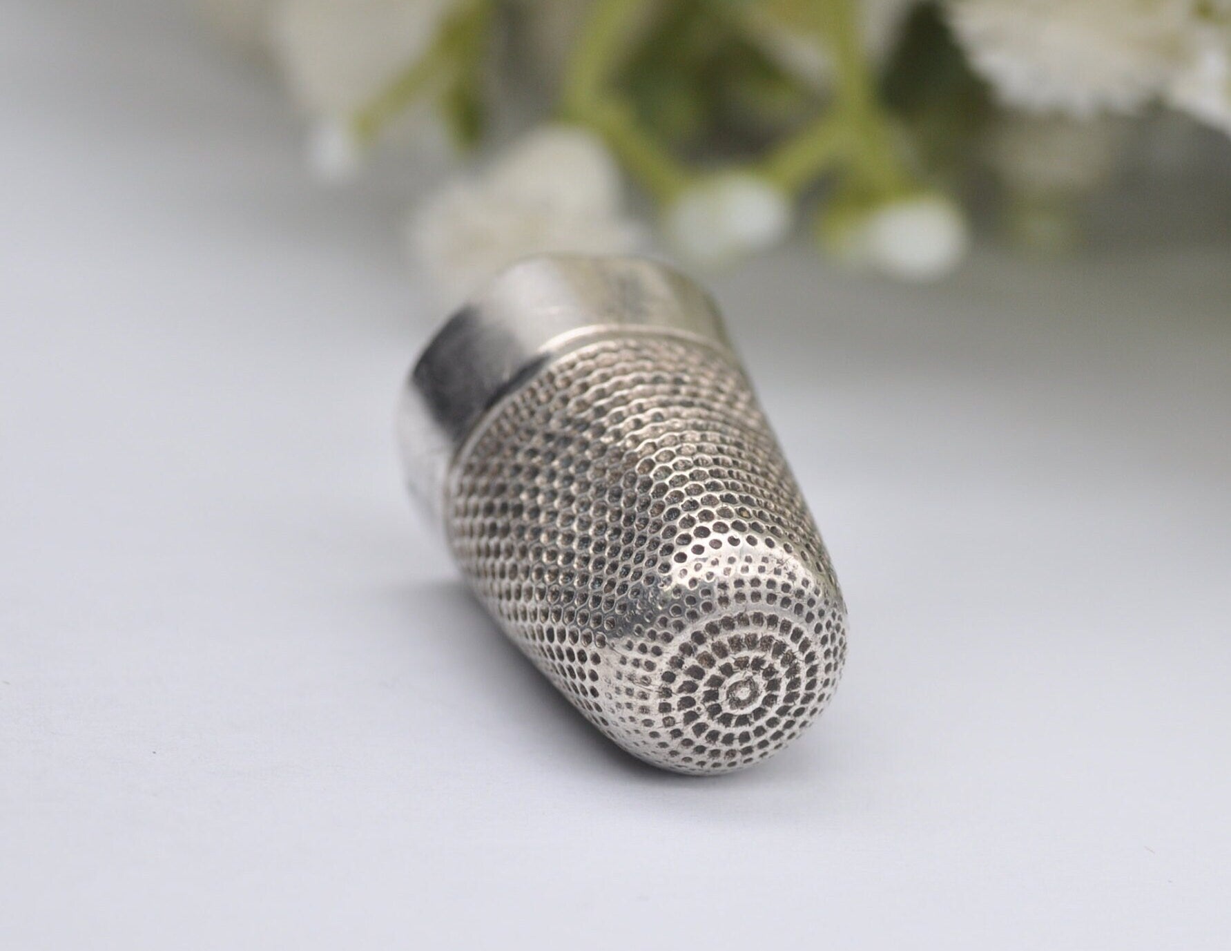 Vintage James Fenton Thimble - 1924 | J.F | Sewing | Accessory | Detailed | Patterned | Silverware | Collectable | Collection