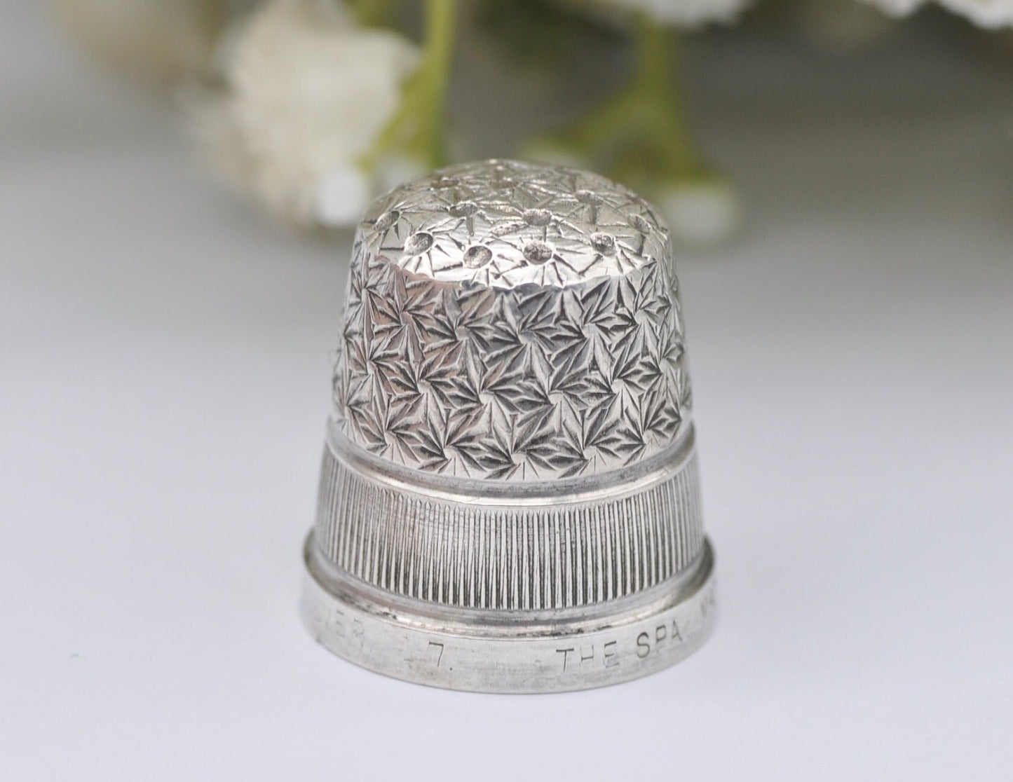 Vintage HG&S G Crown R Thimble - Henry Griffith and Sons Ltd | Royal | The Spa | Sewing | Detailed | Patterned | Sterling Silver