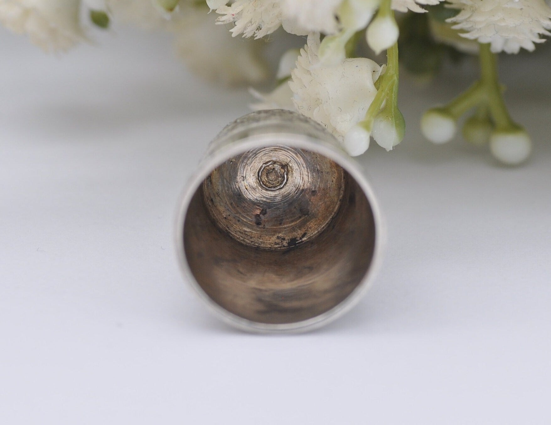 Vintage HG&S G Crown R Thimble - Henry Griffith and Sons Ltd | Royal | The Spa | Sewing | Detailed | Patterned | Sterling Silver