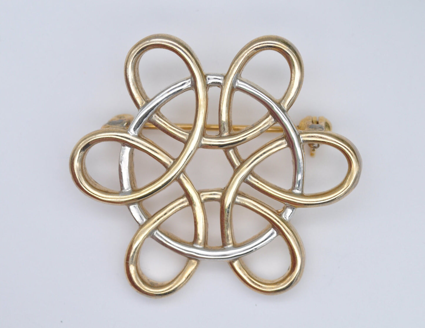 Vintage Gold Tone Stylised Floral Brooch - Modernist | Pin | Professional