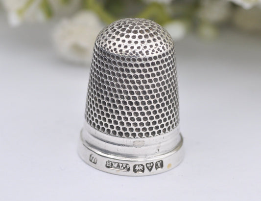 Antique Howard & Walsh Ltd Thimble - HWLtd | 1910 | 7 | Sewing | Accessory | Chester | Crafts | Silverware | Sterling Silver