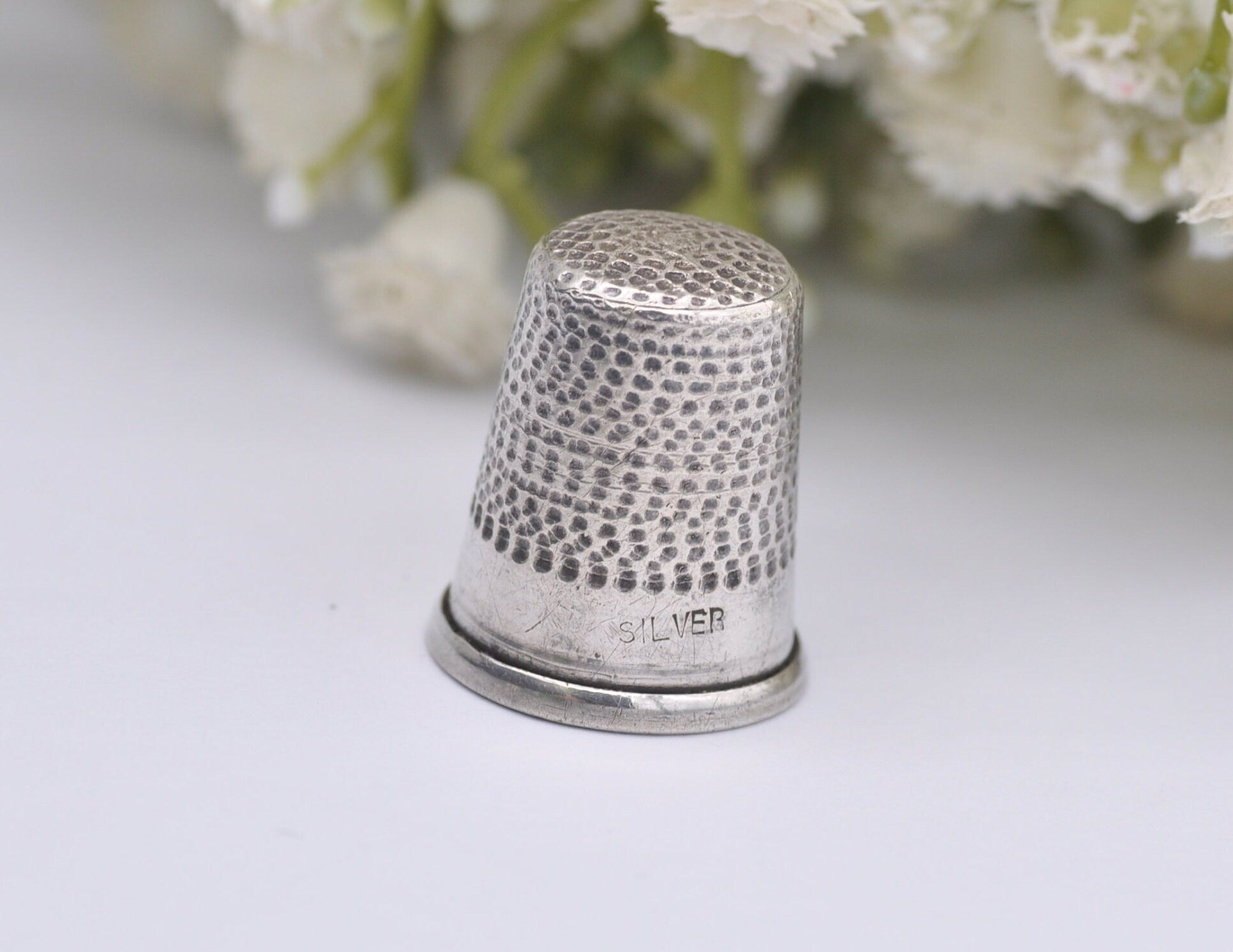 Vintage Sterling Silver Thimble - Sewing | Accessory | Crafts | Detailed | Patterned | Silverware | Collectable | Collection