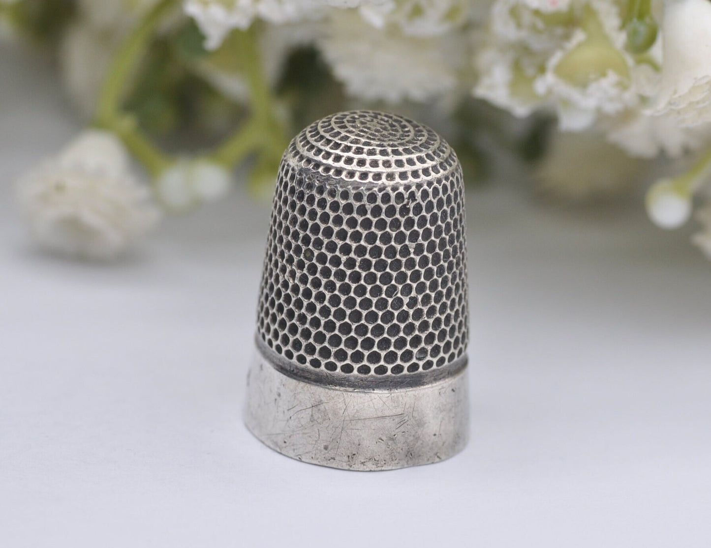 Antique Chester HG&S LTD Thimble - Henry Griffith and Sons Ltd | 1910 | Sewing | Detailed | Patterned | Silverware | Sterling Silver