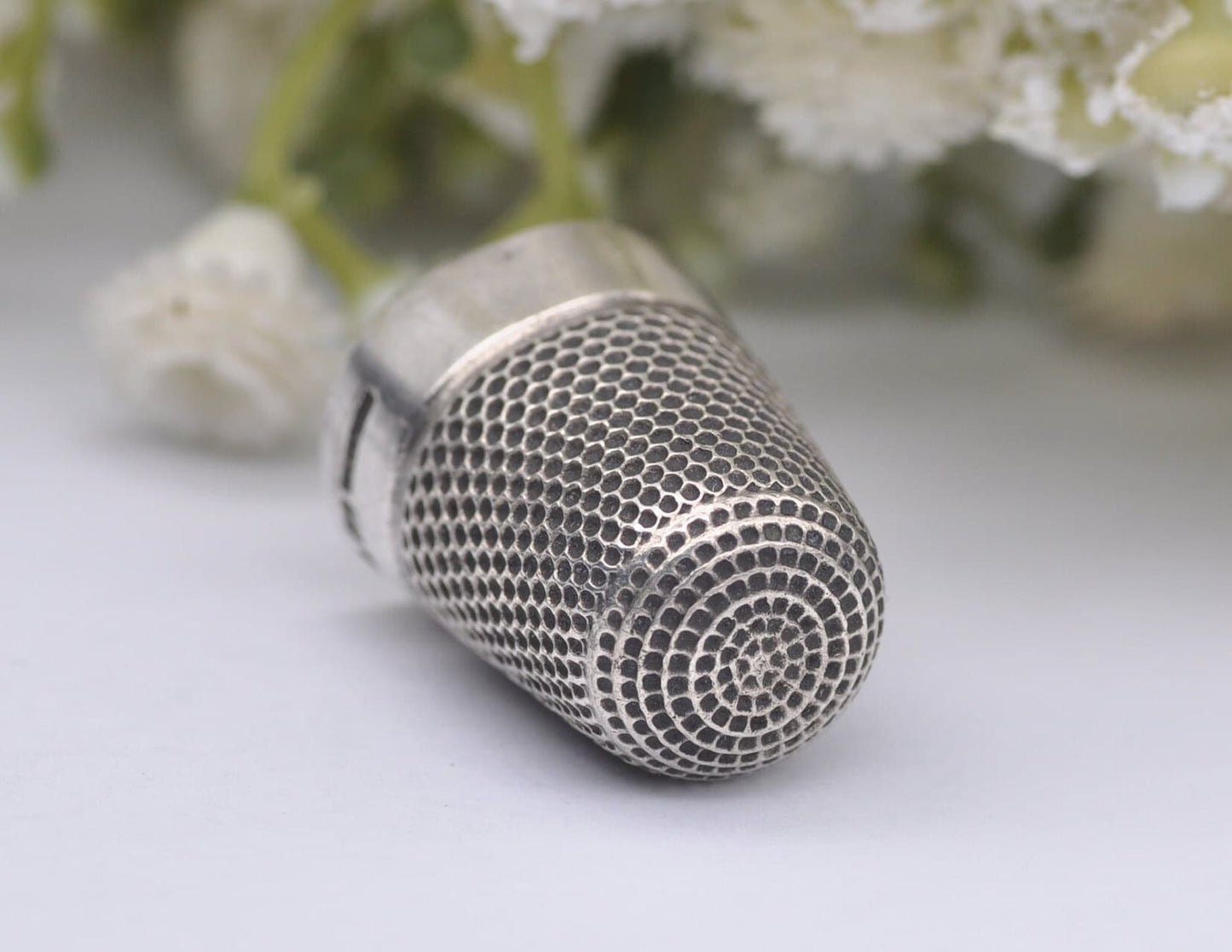 Antique Chester HG&S LTD Thimble - Henry Griffith and Sons Ltd | 1910 | Sewing | Detailed | Patterned | Silverware | Sterling Silver
