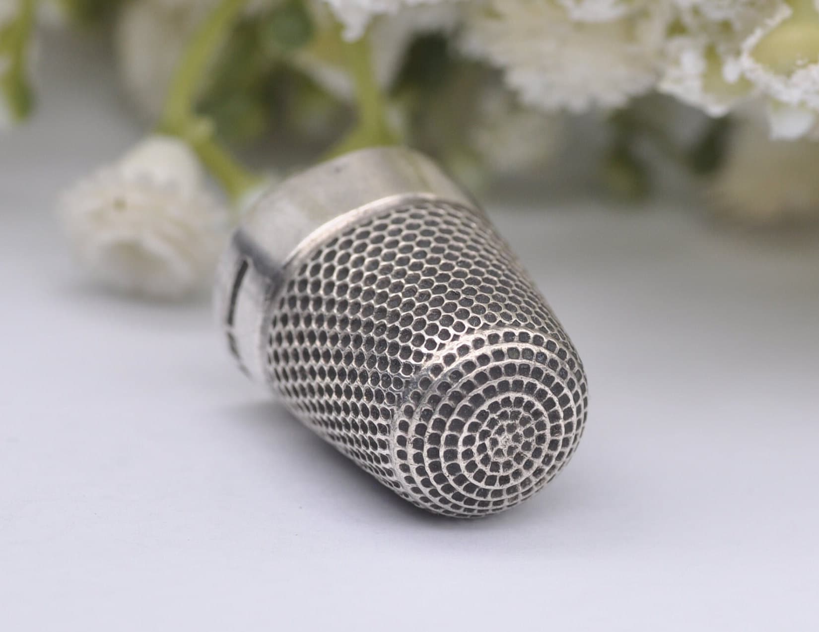 Antique Chester HG&S LTD Thimble - Henry Griffith and Sons Ltd | 1910 | Sewing | Detailed | Patterned | Silverware | Sterling Silver