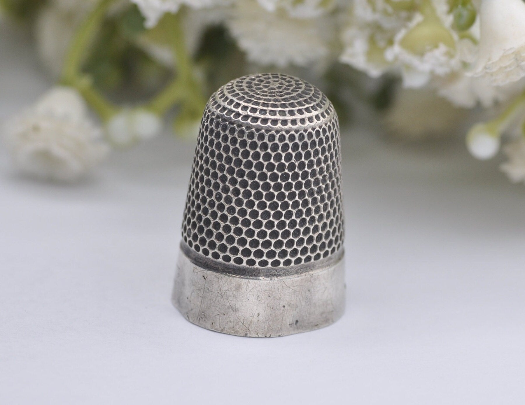 Antique Chester HG&S LTD Thimble - Henry Griffith and Sons Ltd | 1910 | Sewing | Detailed | Patterned | Silverware | Sterling Silver