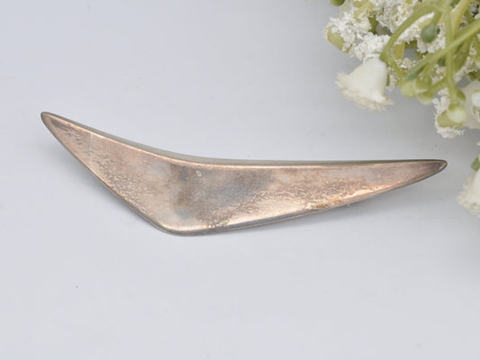 Hans Hansen #113 Sterling Silver Boomerang Brooch - Modernist | Vintage | 1950s | Danish | Designer | Denmark