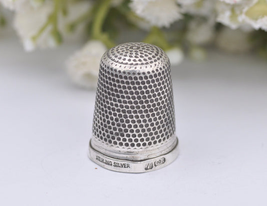 Antique Charles Horner Thimble - C.H | Chester | 7 | Sewing | Detailed | Sterling Silver | Silverware | Collectable | Collection