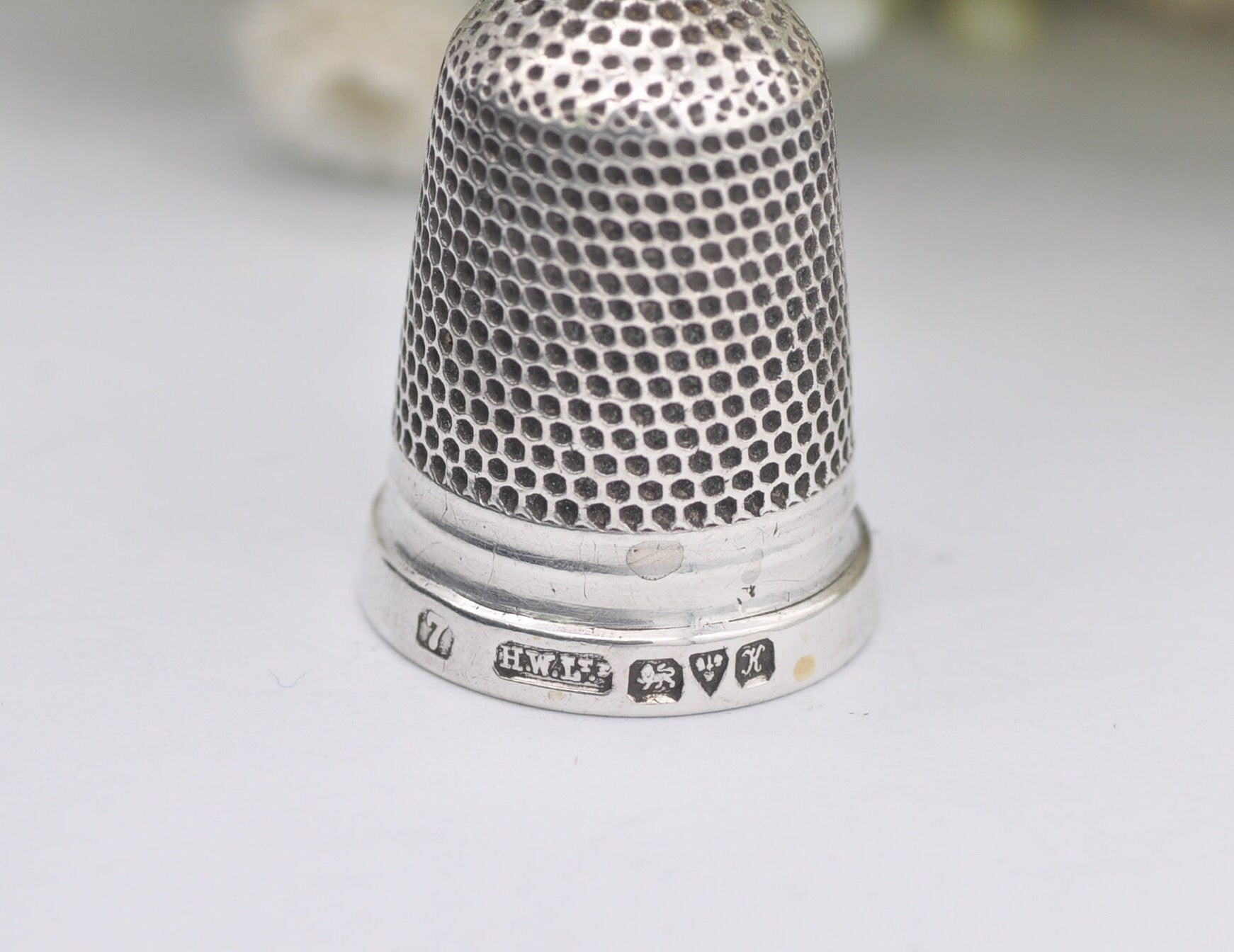 Antique Howard & Walsh Ltd Thimble - HWLtd | 1910 | 7 | Sewing | Accessory | Chester | Crafts | Silverware | Sterling Silver