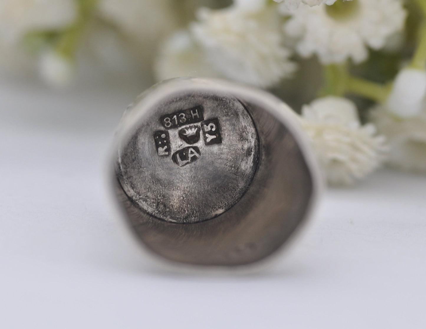 Vintage 813 H Silver Thimble - 1928 | 10 | Finland | Finnish | Etching | Sewing | Crafts | Detailed | Silverware | Collectable | Collection