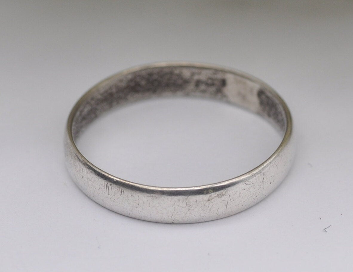 Vintage Silver Band Ring - Simple | UK Size - L 1/2 | US Size - 6