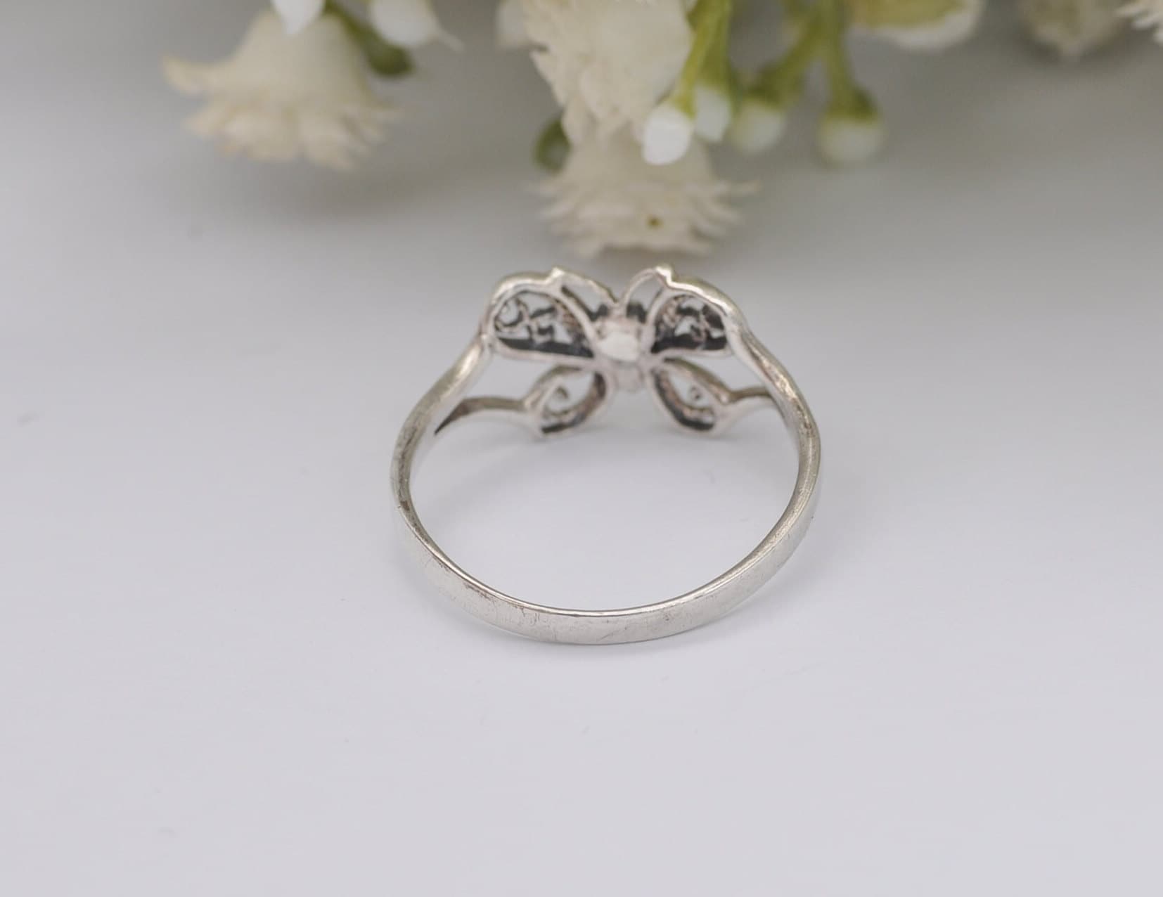 Sterling Silver Butterfly Ring - Insect / Nature / Hippie / Boho / Gift / UK Size - O 1/2 / US Size - 7 1/2