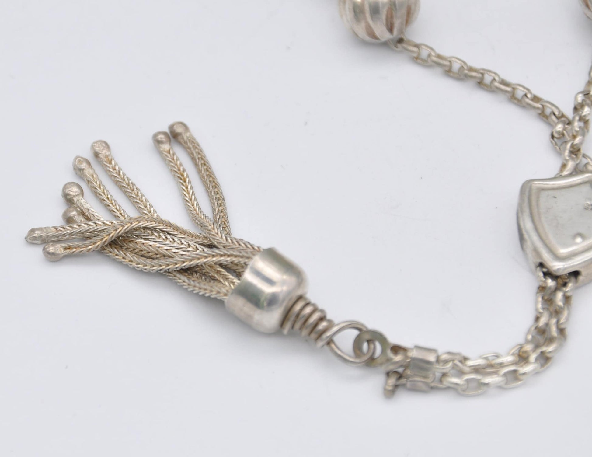 Sterling Silver Prayer Beads - Silver Bead / Silver Balls / Catholic / Religious / Shield / Vintage