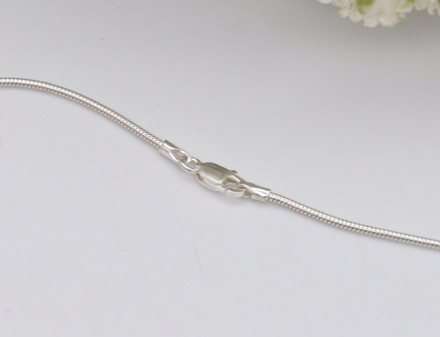 Minimalist Sterling Silver Triangle Pendant Necklace on Snake Chain