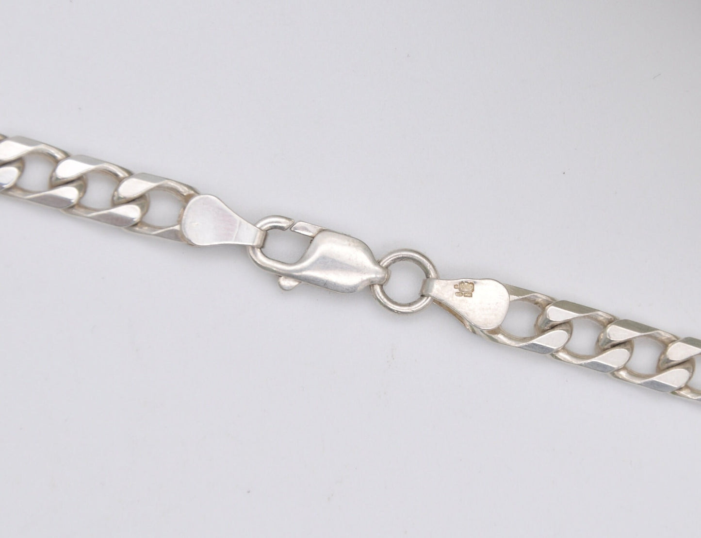 Vintage Sterling Silver Curb Link Chain Necklace - Chunky Y2K Flat Curb