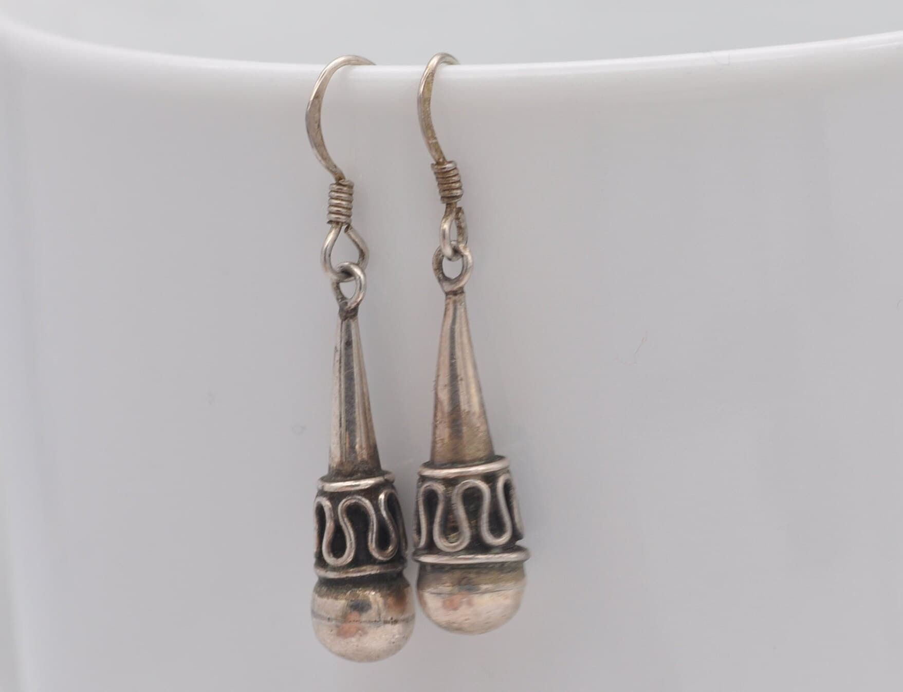 Vintage Sterling Silver Drop Earrings