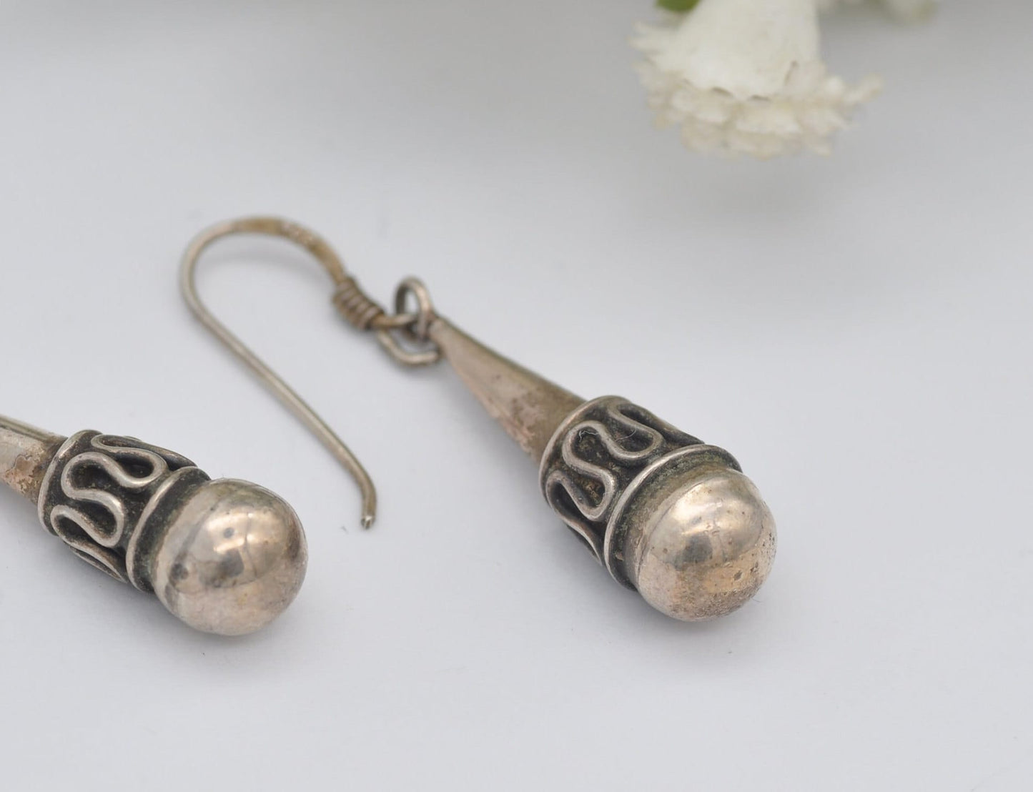 Vintage Sterling Silver Drop Earrings