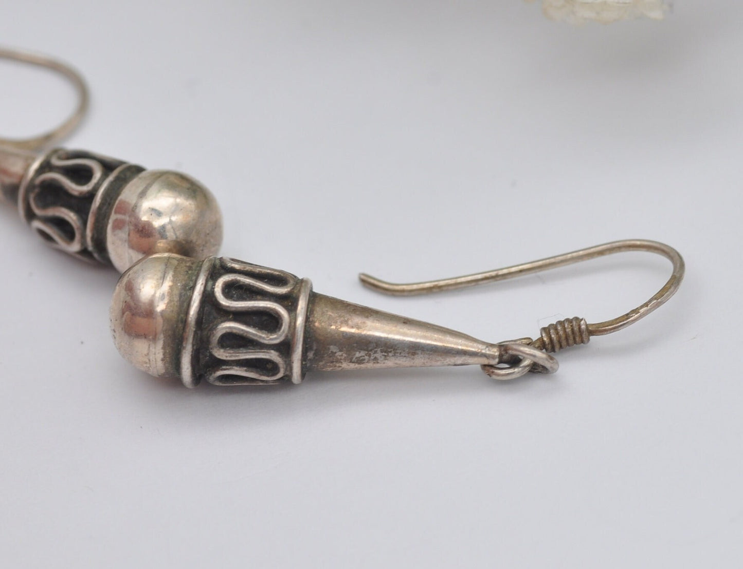 Vintage Sterling Silver Drop Earrings