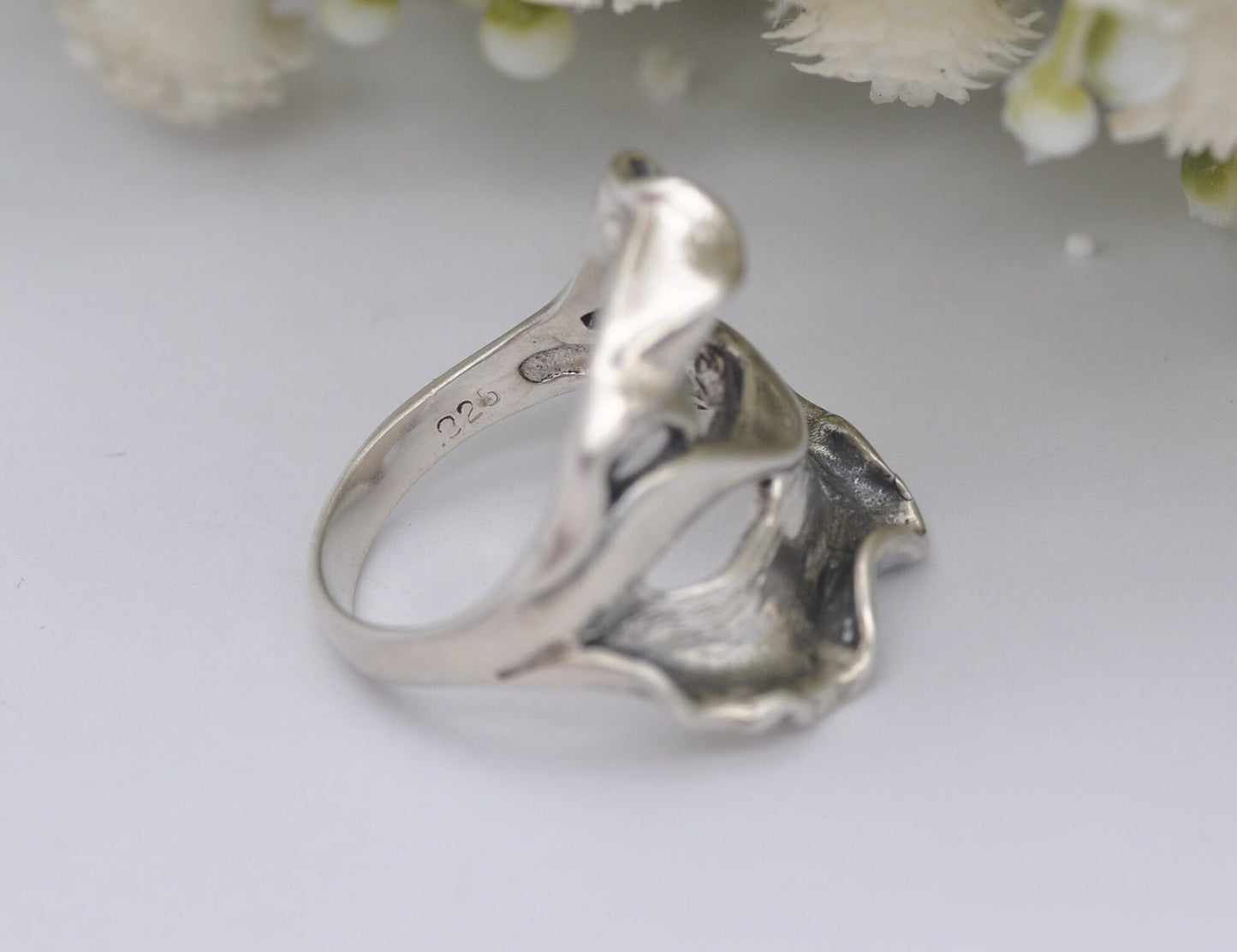 Vintage Sterling Silver Sculptural Ring - Statement Minimalist Modernist | Chunky Wave Form Ring | Unisex | UK Size - L 1/2 | US Size - 6