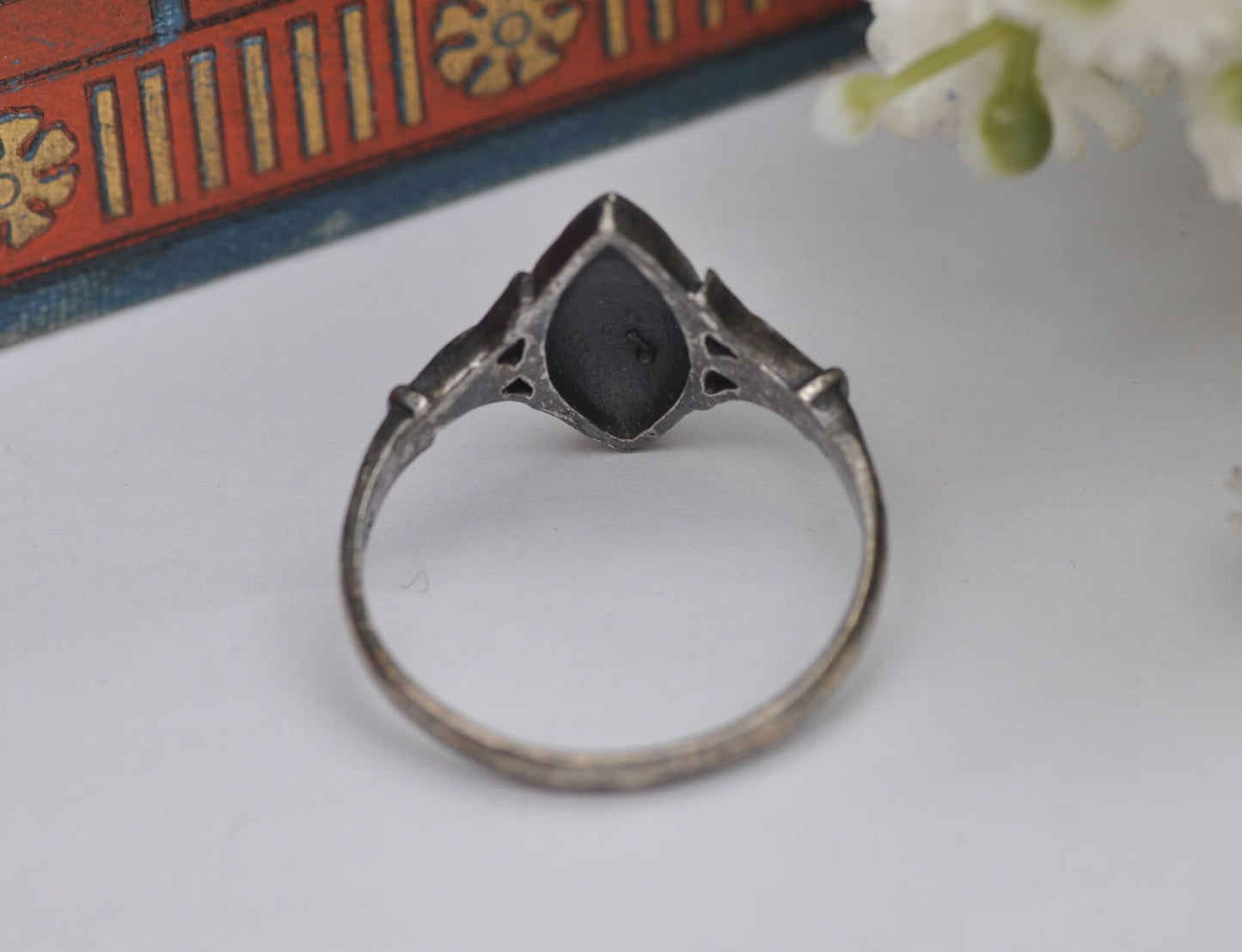 Vintage Sterling Silver Marcasite Ring