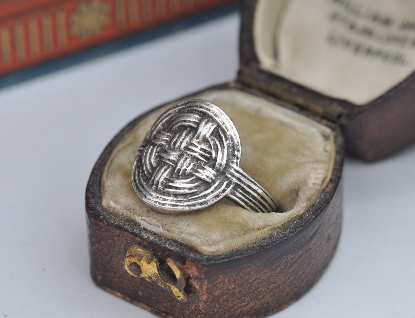 Vintage Celtic Sterling Silver Woven Knot Ring