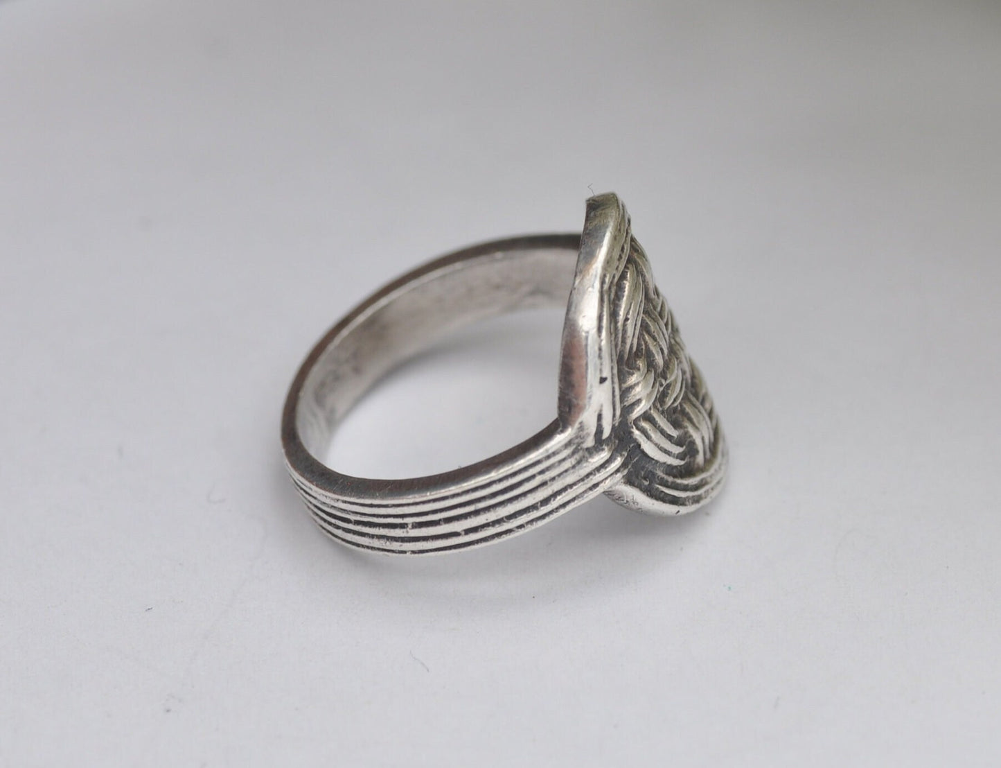 Vintage Celtic Sterling Silver Woven Knot Ring