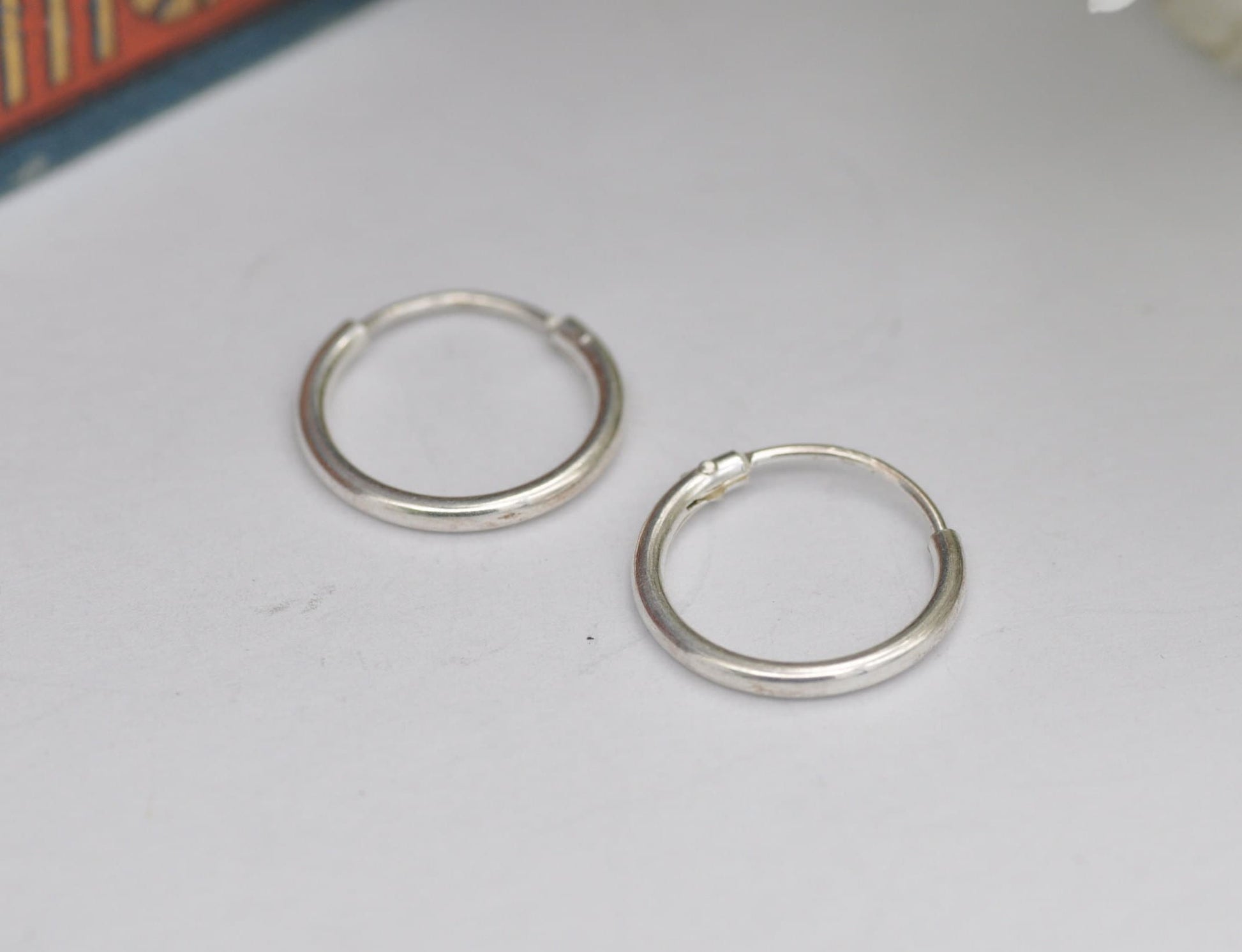 Vintage Sterling Silver Hoop Earrings