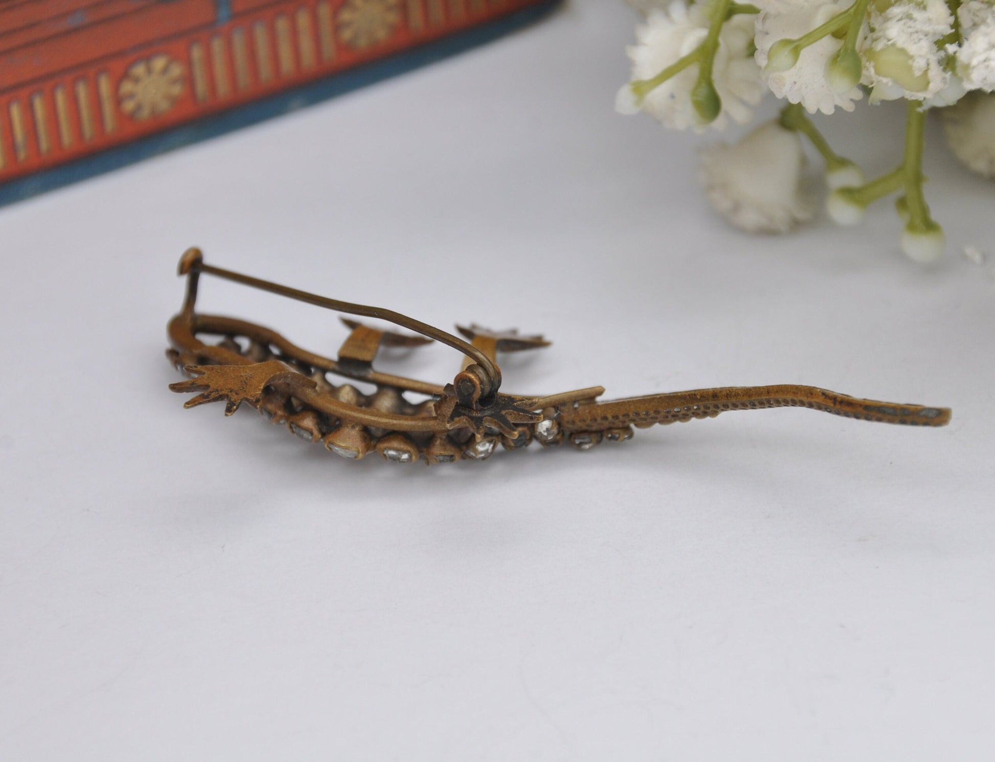 Antique Victorian Paste Lizard Brooch