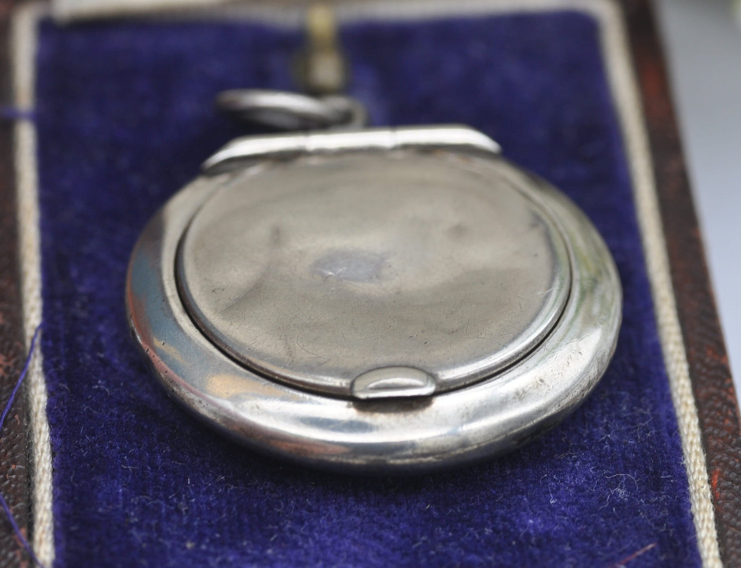 Antique Art Deco Sterling Silver Compact Mirror Locket Pendant by Adie & Lovekin 1920