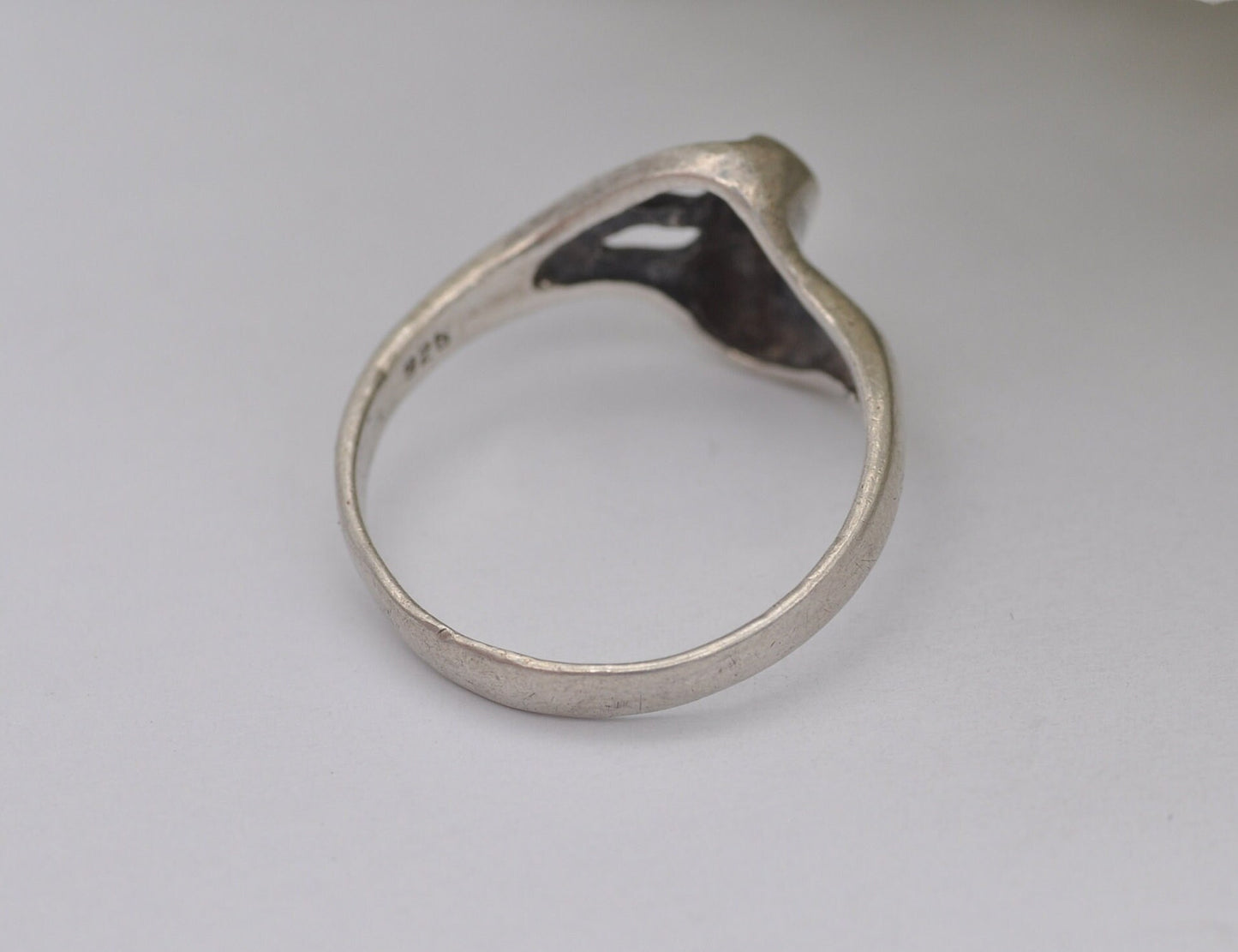 Vintage Sterling Silver Wave Form Ring - UK Size - Q / US Size - 8