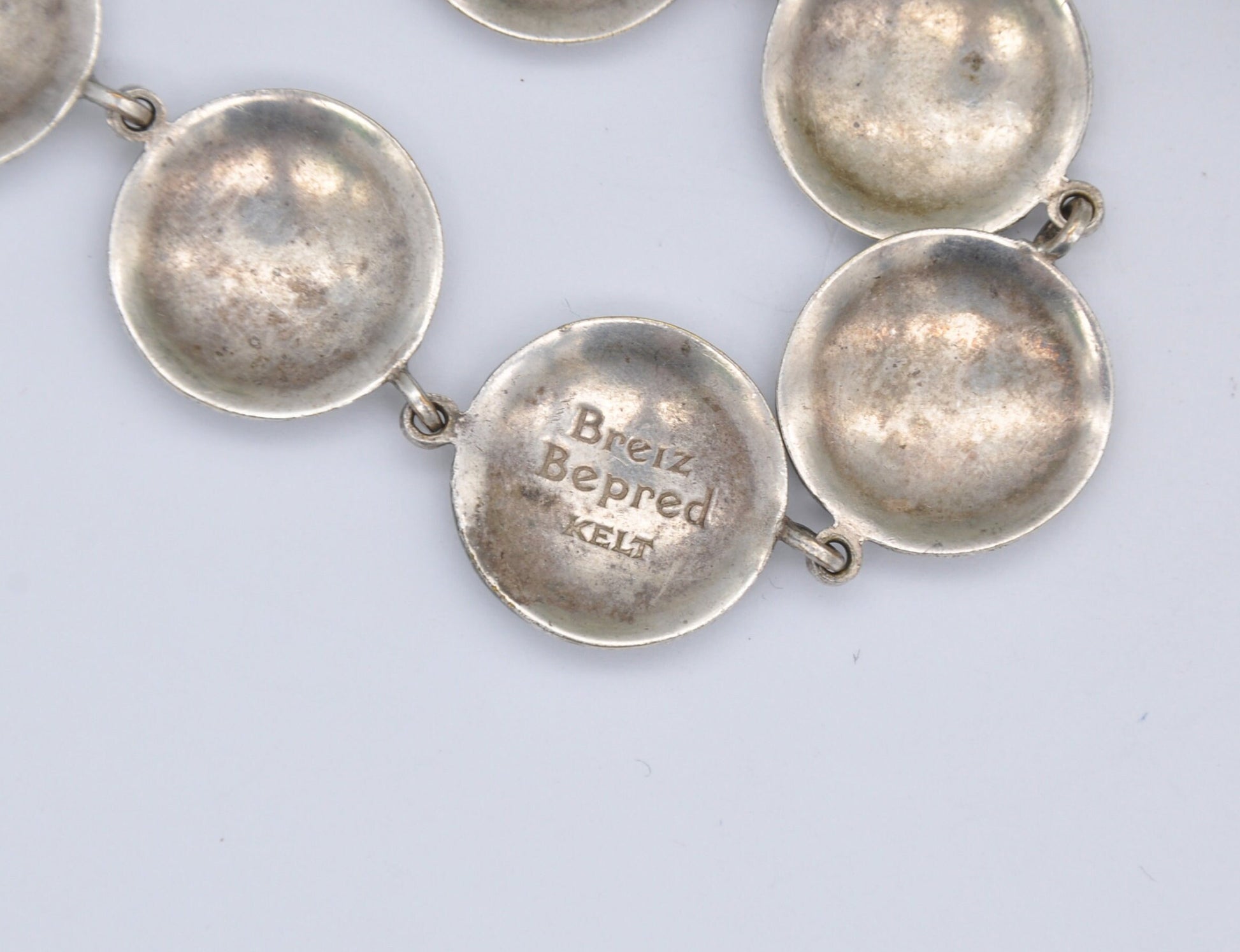 Vintage Silver Tone Breiz Bepred Kelt Bracelet - Brittany Forever | Bretagne France | Viking Style