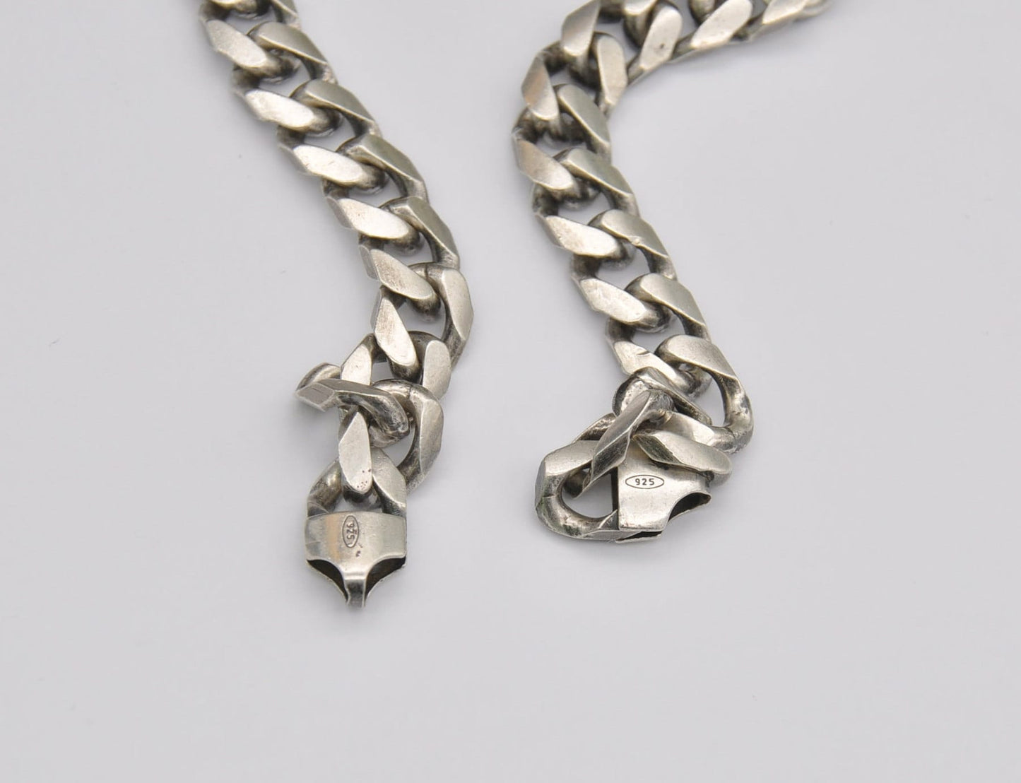 Chunky Sterling Silver Curb Link Chain Necklace