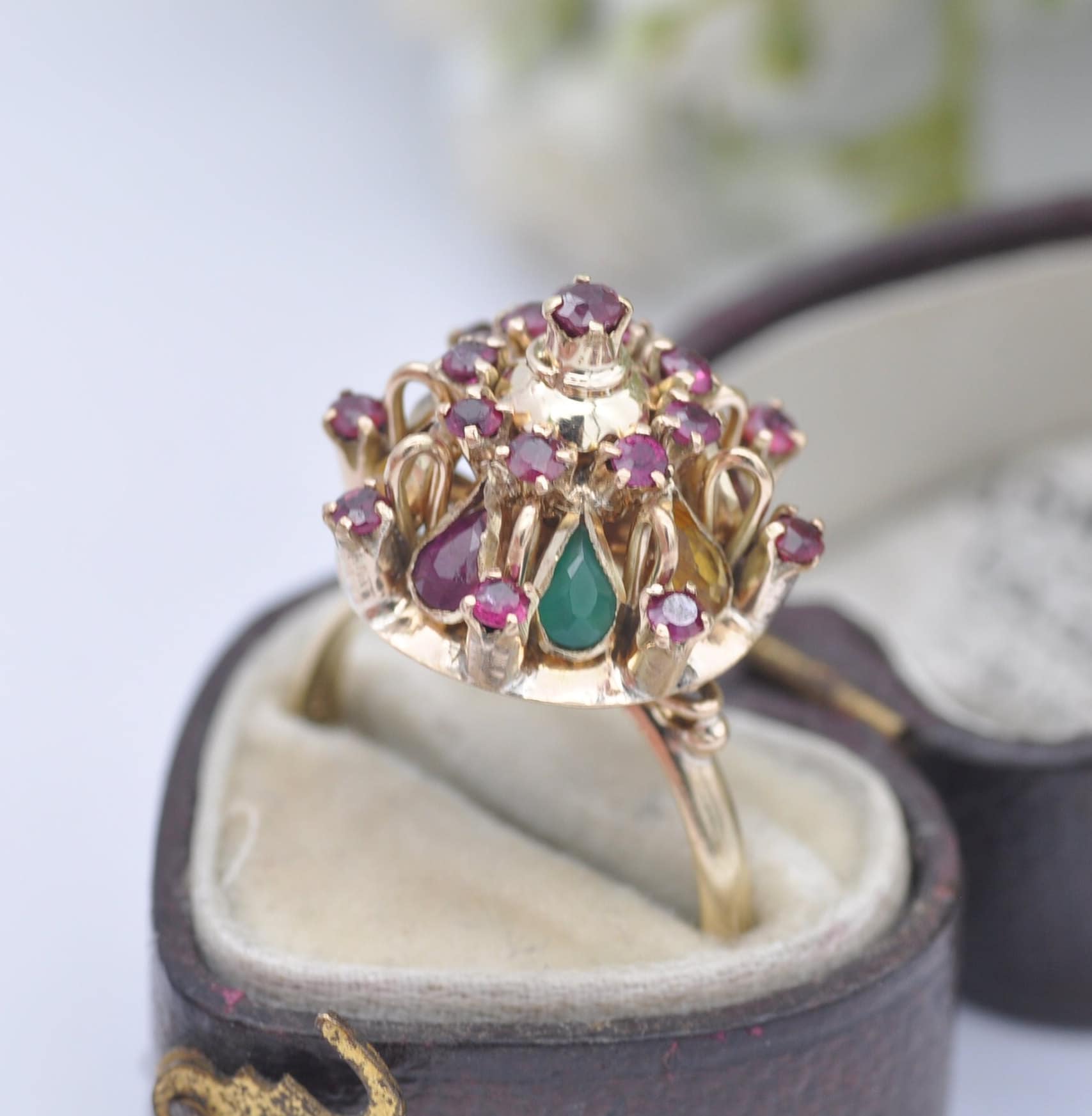 Vintage 14ct Gold and Ruby Multi