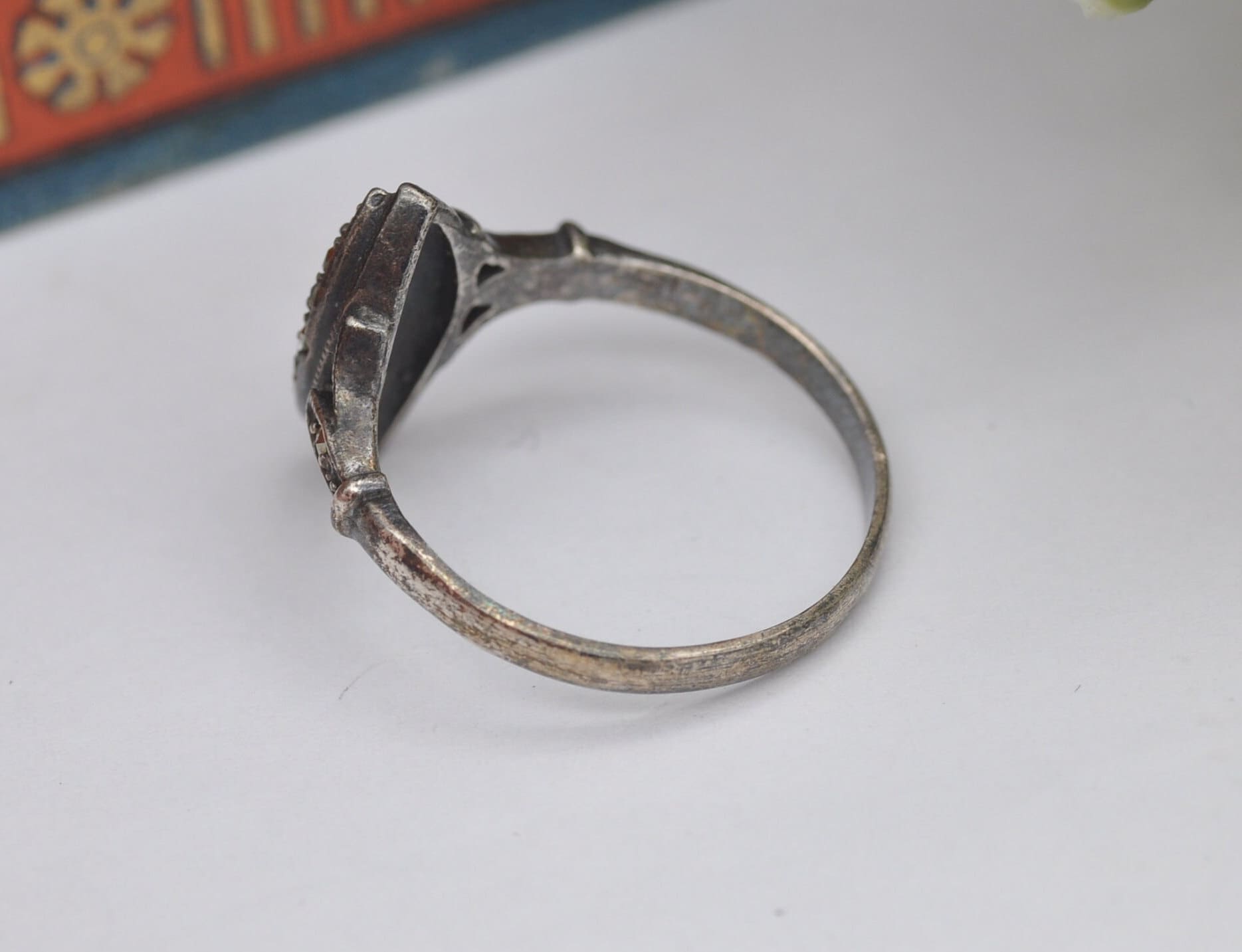 Vintage Sterling Silver Marcasite Ring
