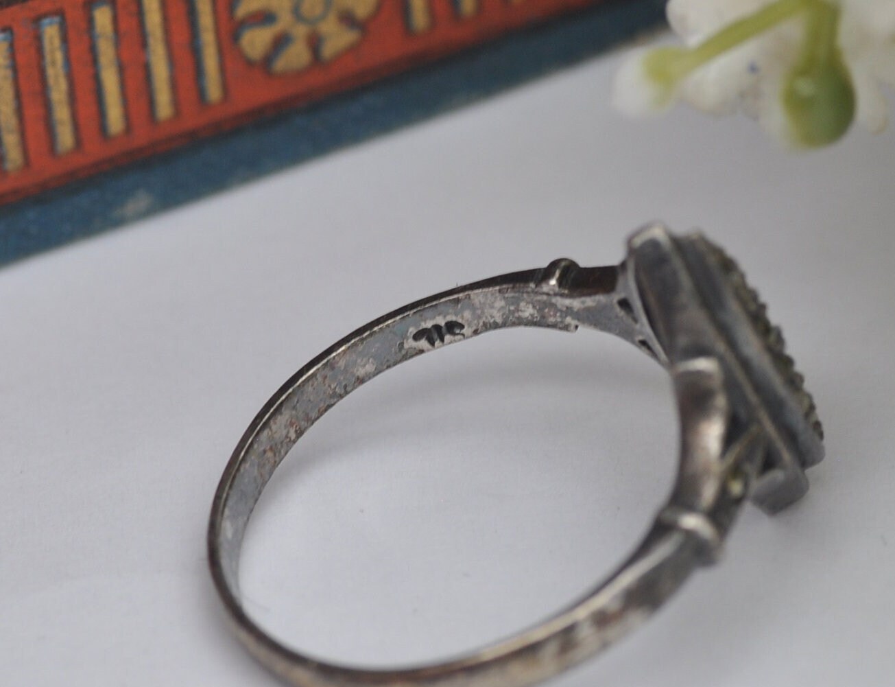 Vintage Sterling Silver Marcasite Ring
