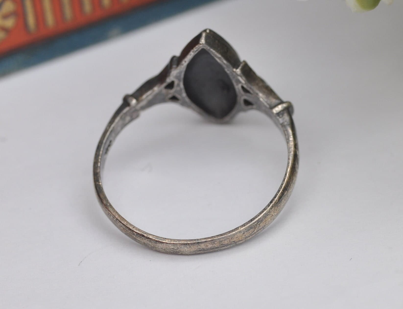 Vintage Sterling Silver Marcasite Ring