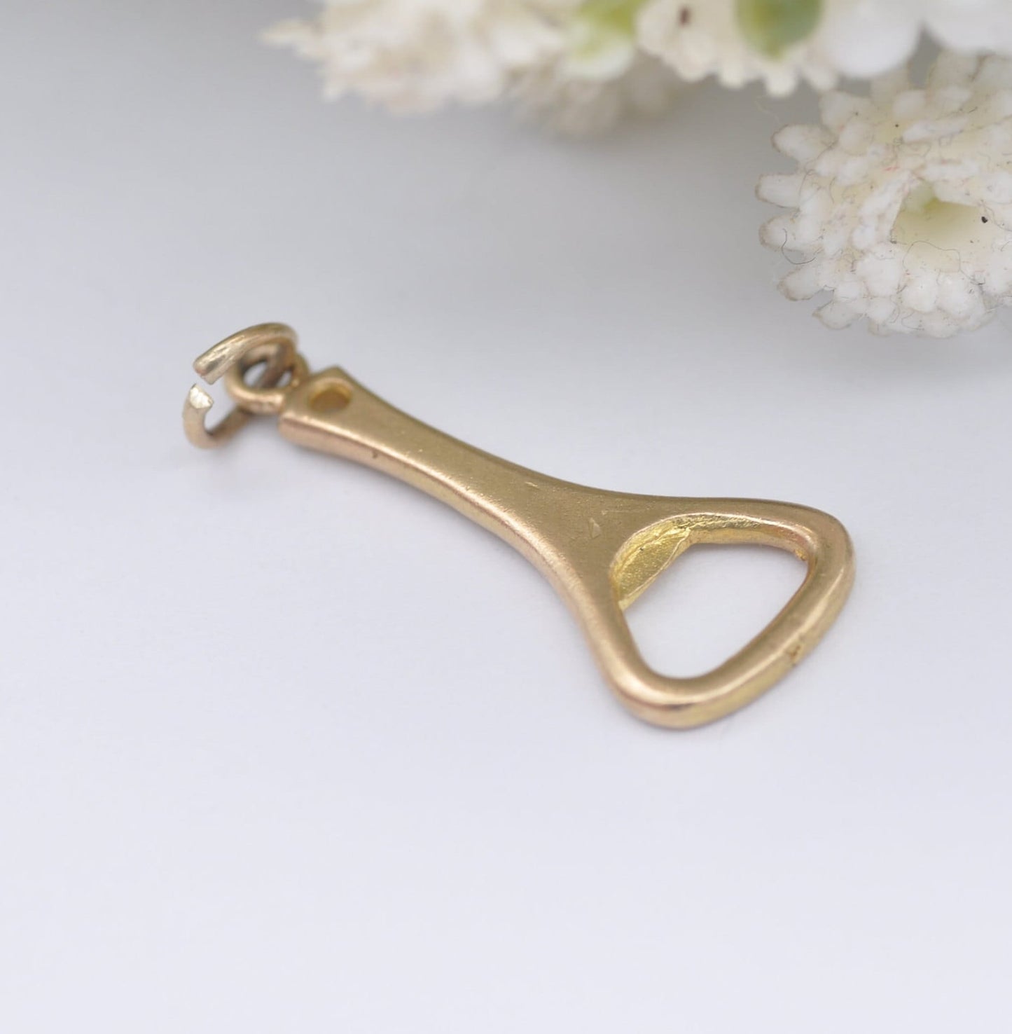 Vintage 9ct Gold Bottle Opener Charm Pendant 1964