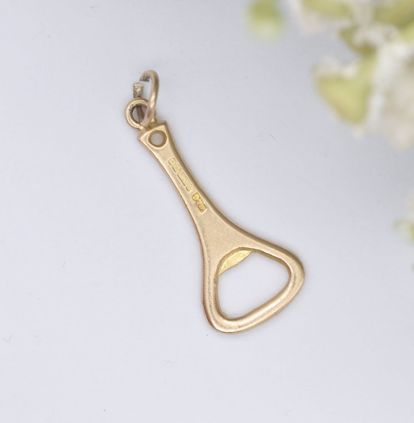 Vintage 9ct Gold Bottle Opener Charm Pendant 1964