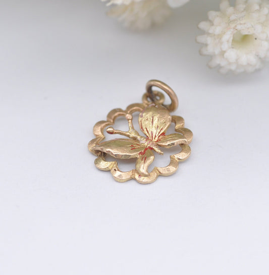 Vintage 9ct Gold Butterfly Charm