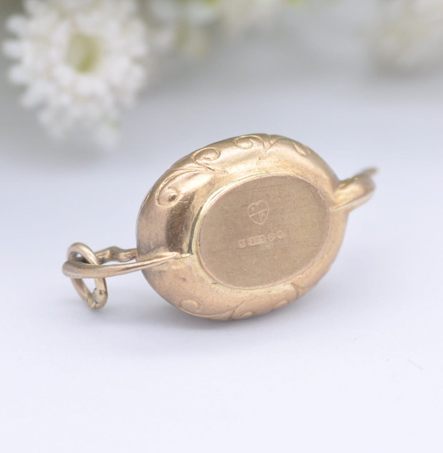 Vintage 9ct Gold Teapot Charm Pendant by Fred Manshaw 1974