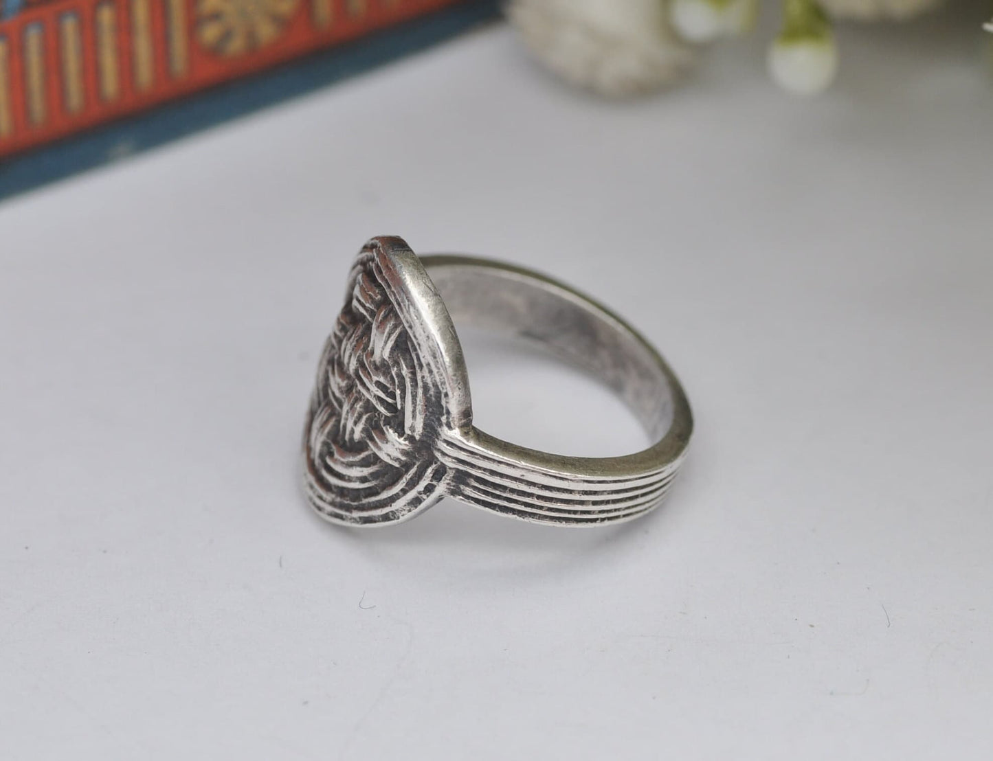 Vintage Celtic Sterling Silver Woven Knot Ring