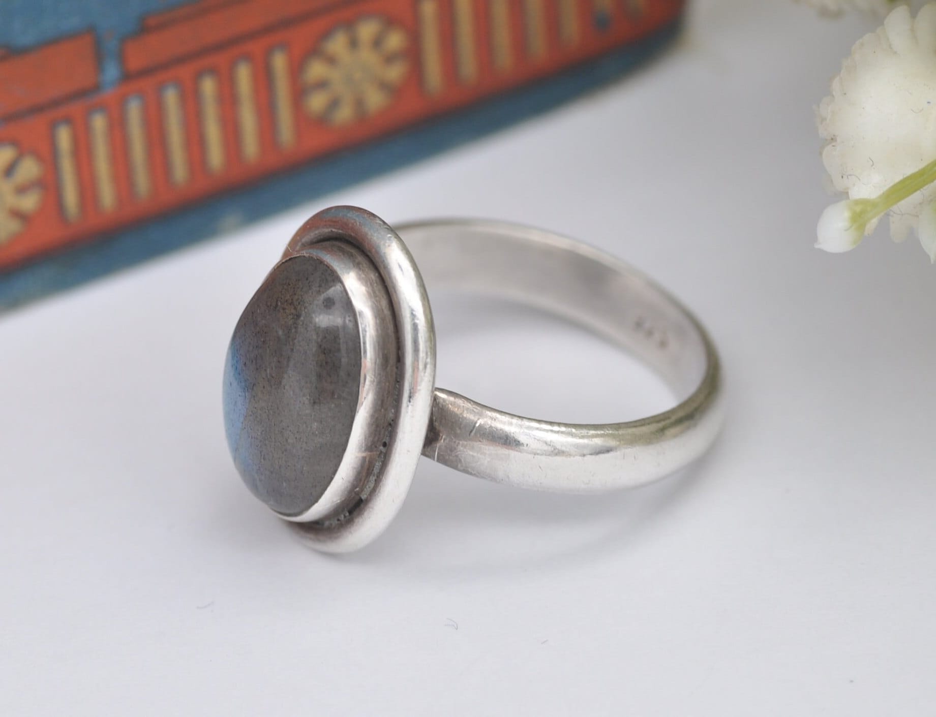 Vintage Sterling Silver Labradorite Ring