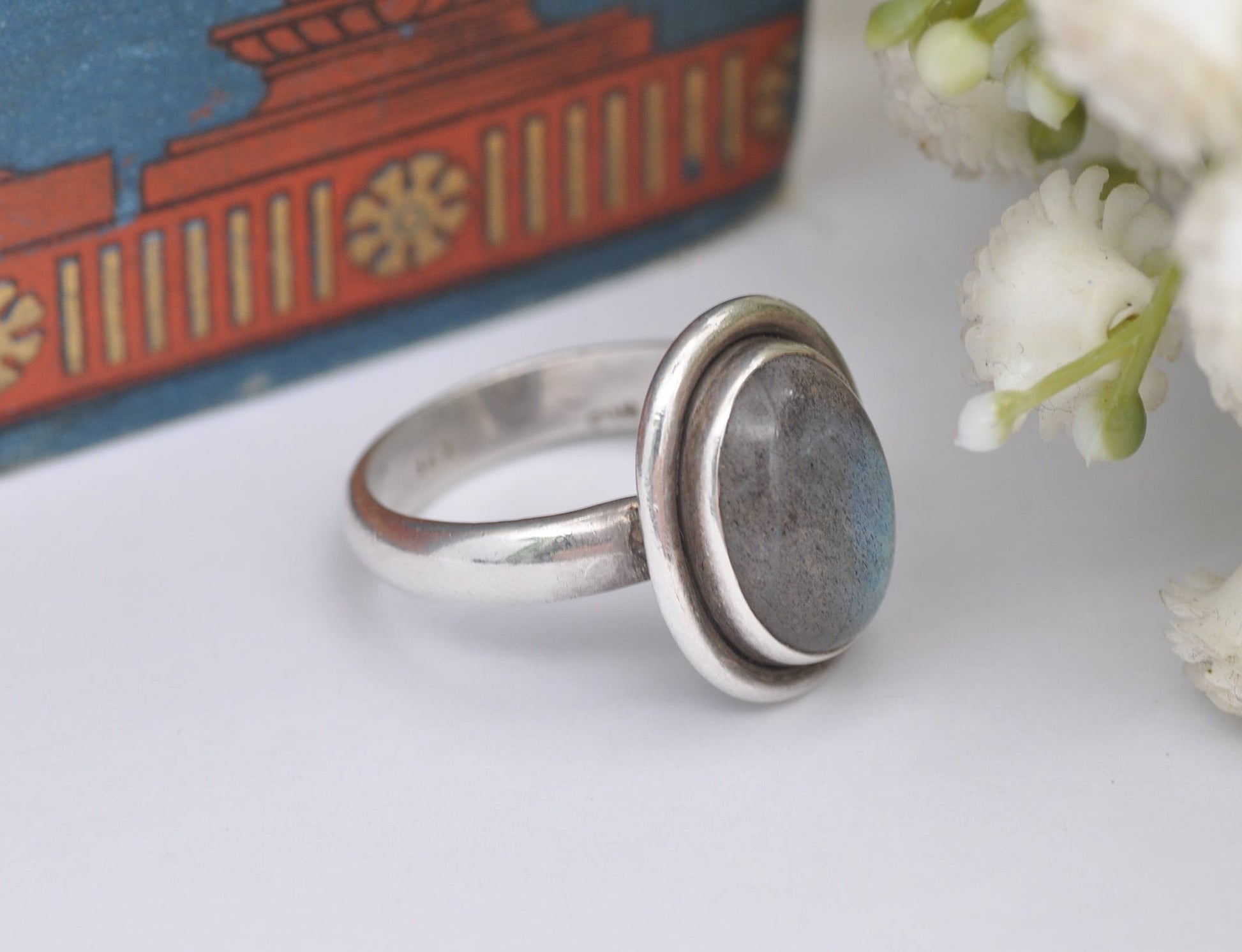 Vintage Sterling Silver Labradorite Ring