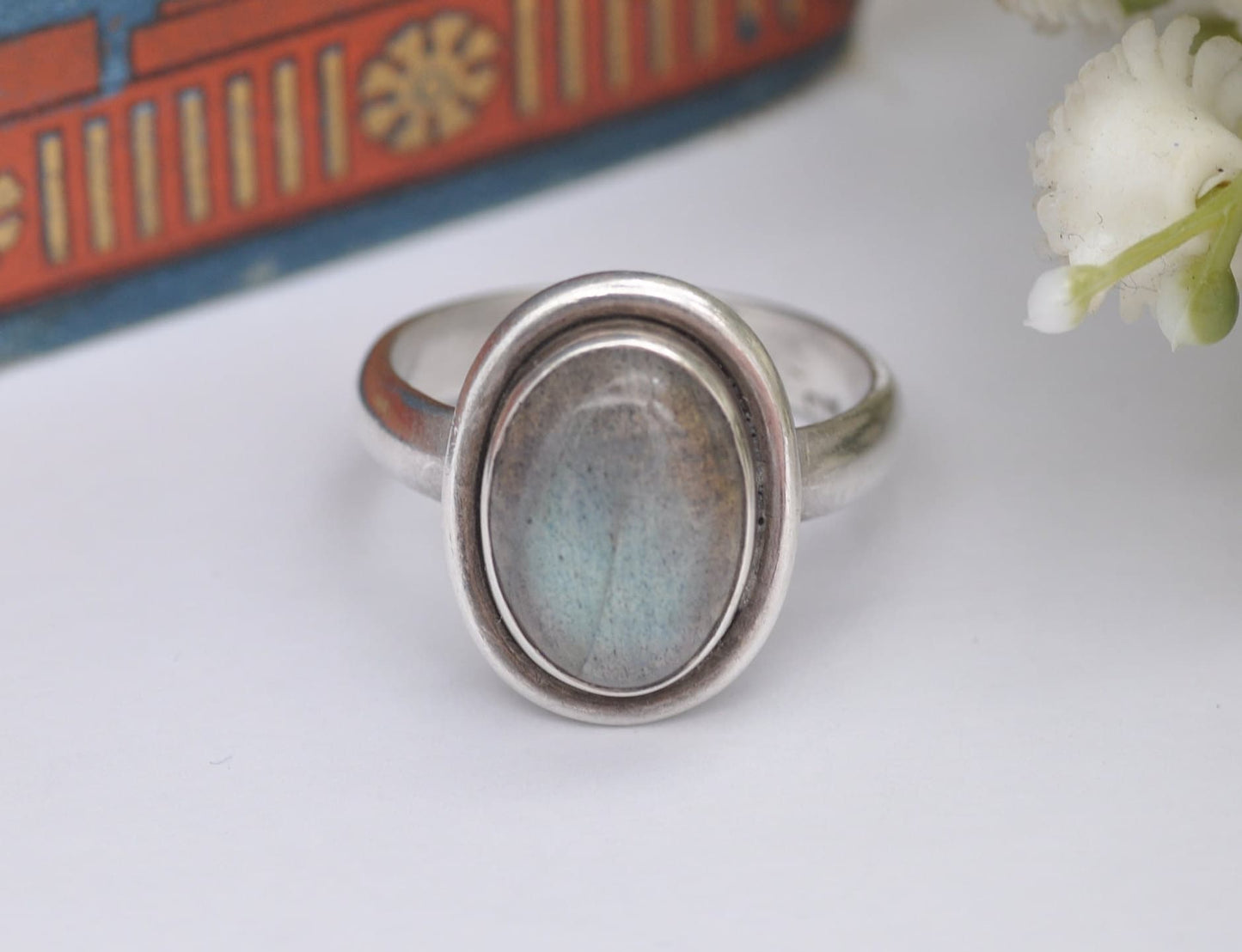 Vintage Sterling Silver Labradorite Ring