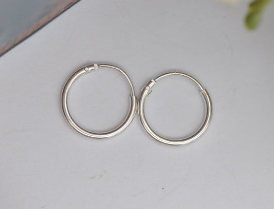 Vintage Sterling Silver Hoop Earrings