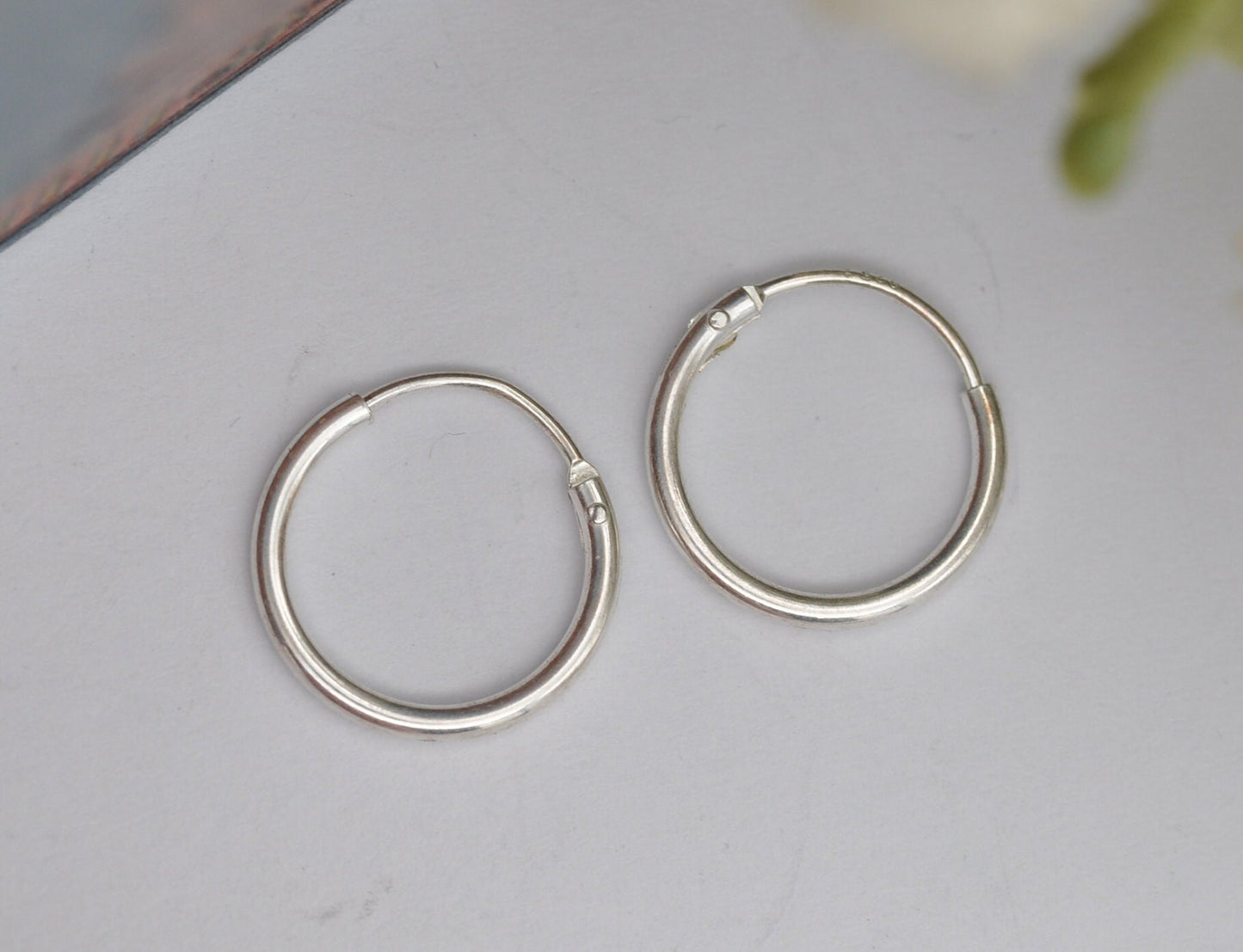 Vintage Sterling Silver Hoop Earrings