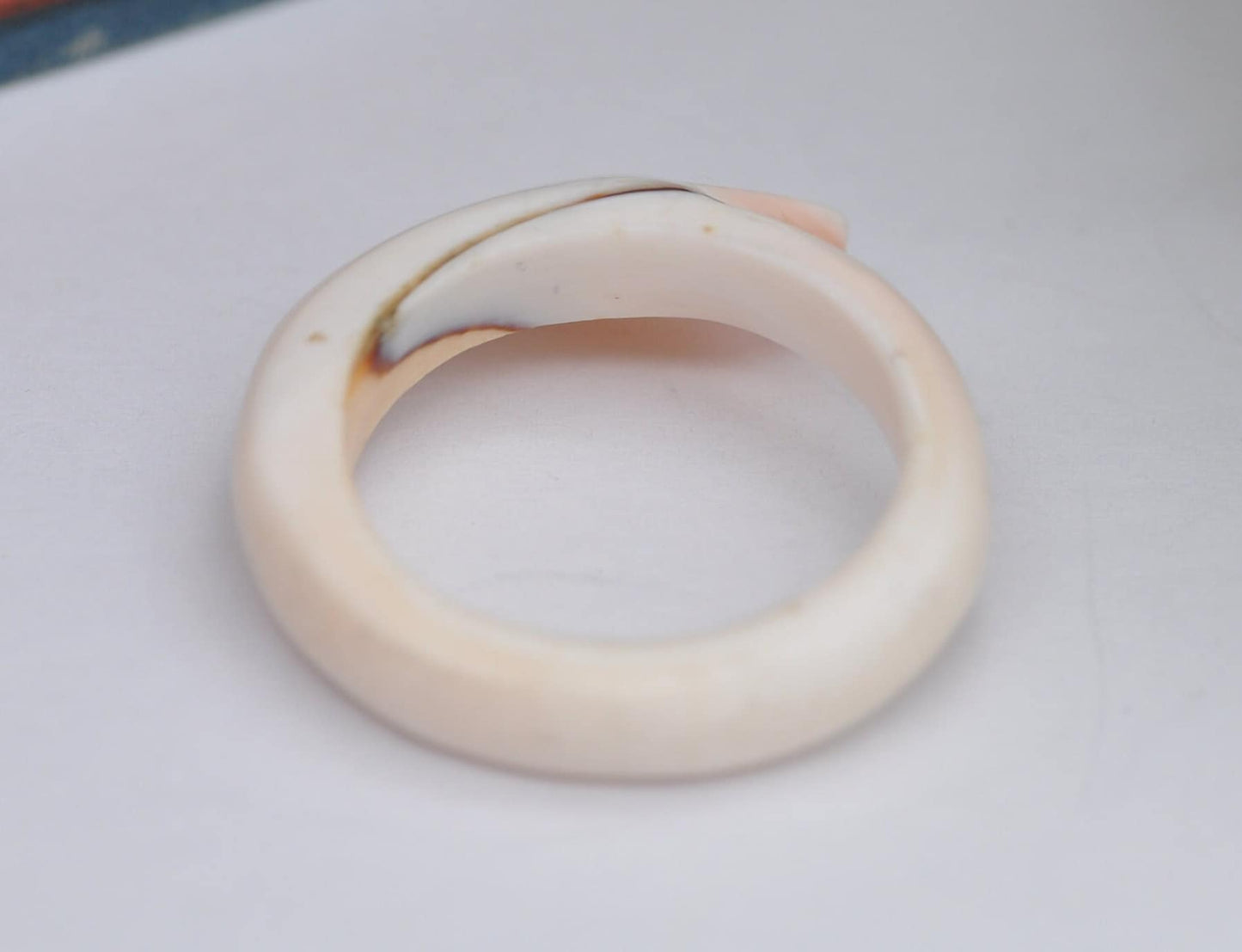 Vintage Shell Ouroboros Snake Ring