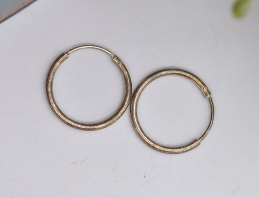 Vintage Sterling Silver Hoop Earrings