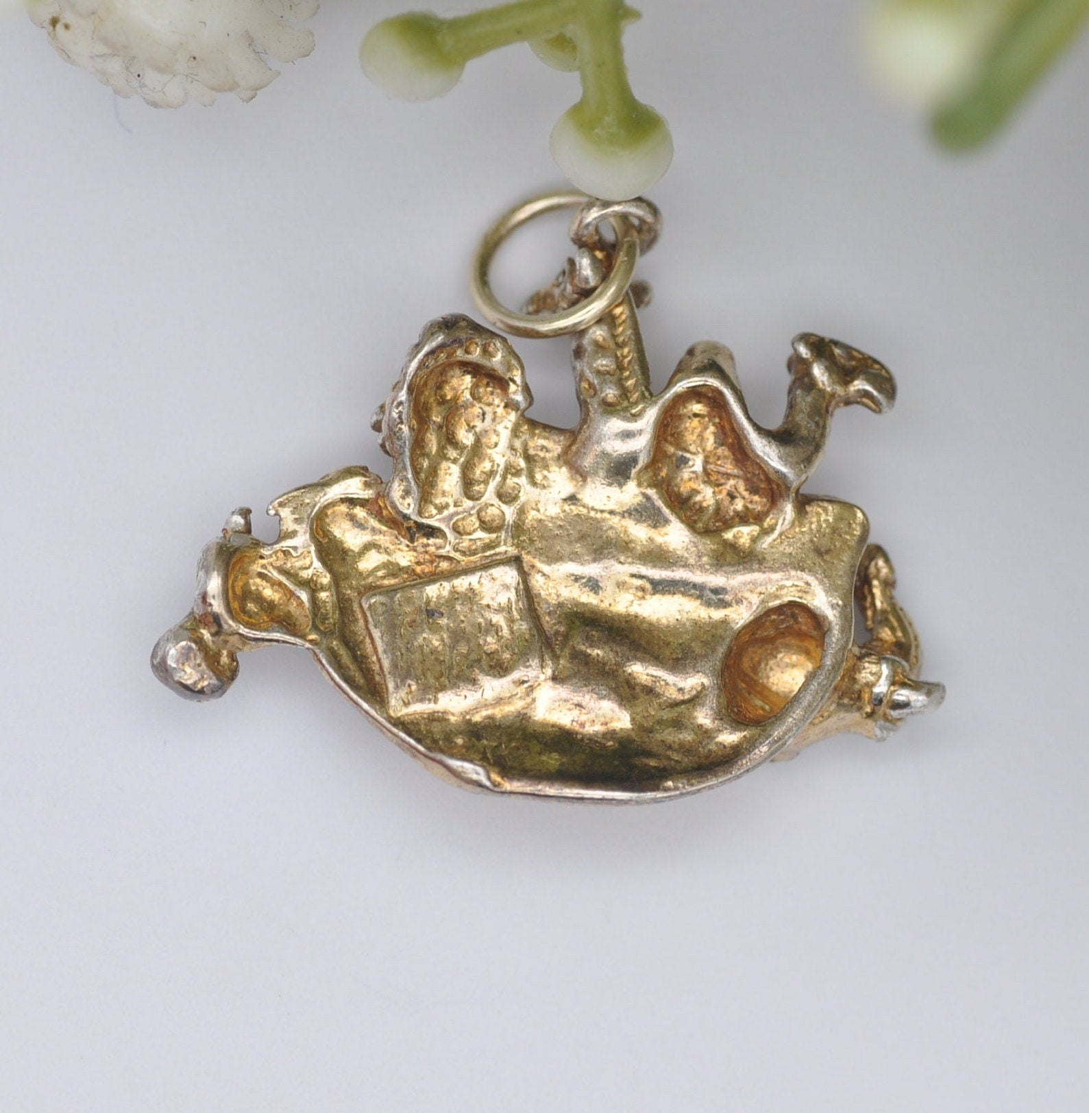 Vintage Noah's Ark Charm Pendant - Animals on a Boat