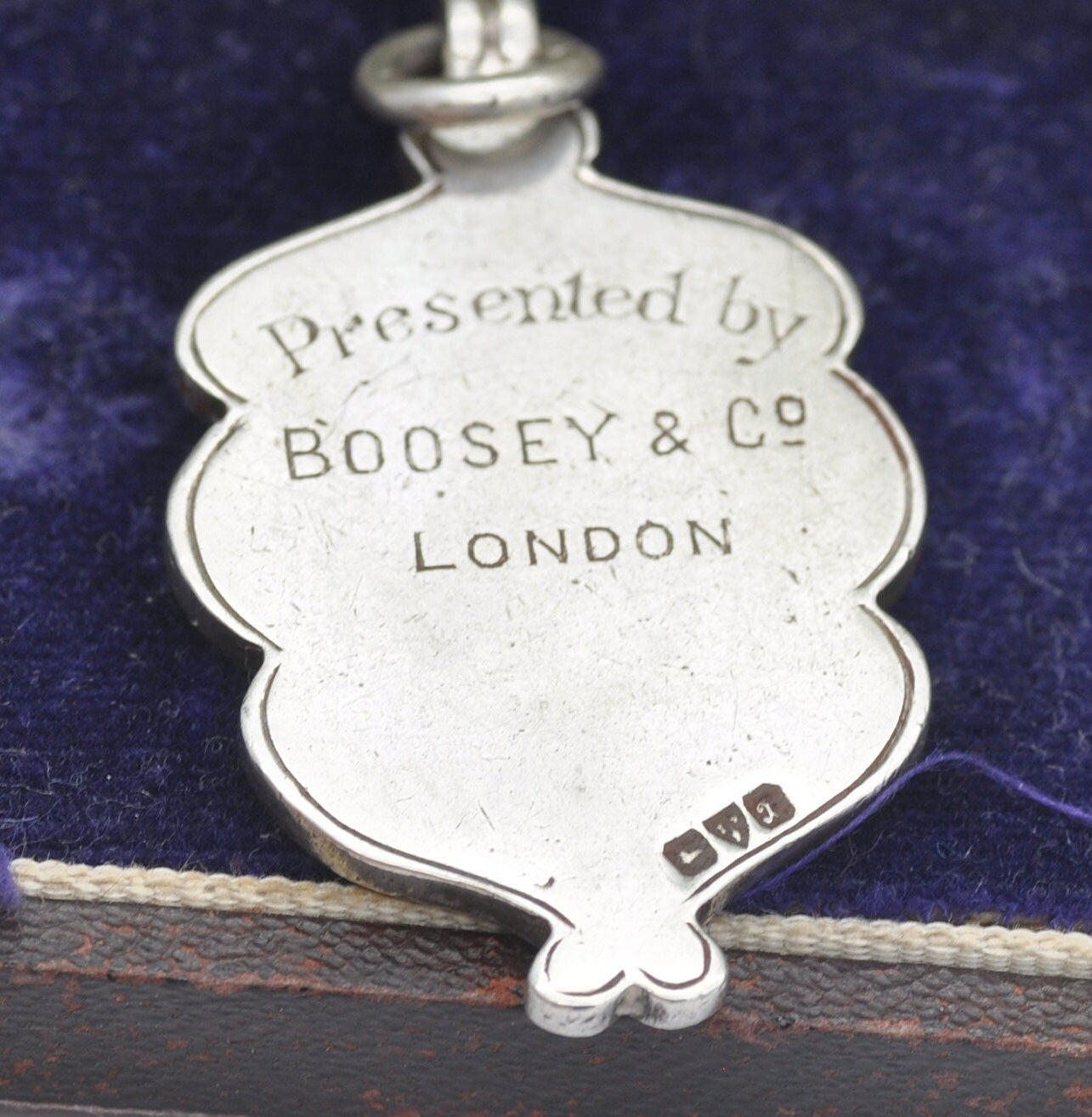 Antique Sterling Silver Watch Fob with Chester Hallmarks 1923 - Boosey & Co